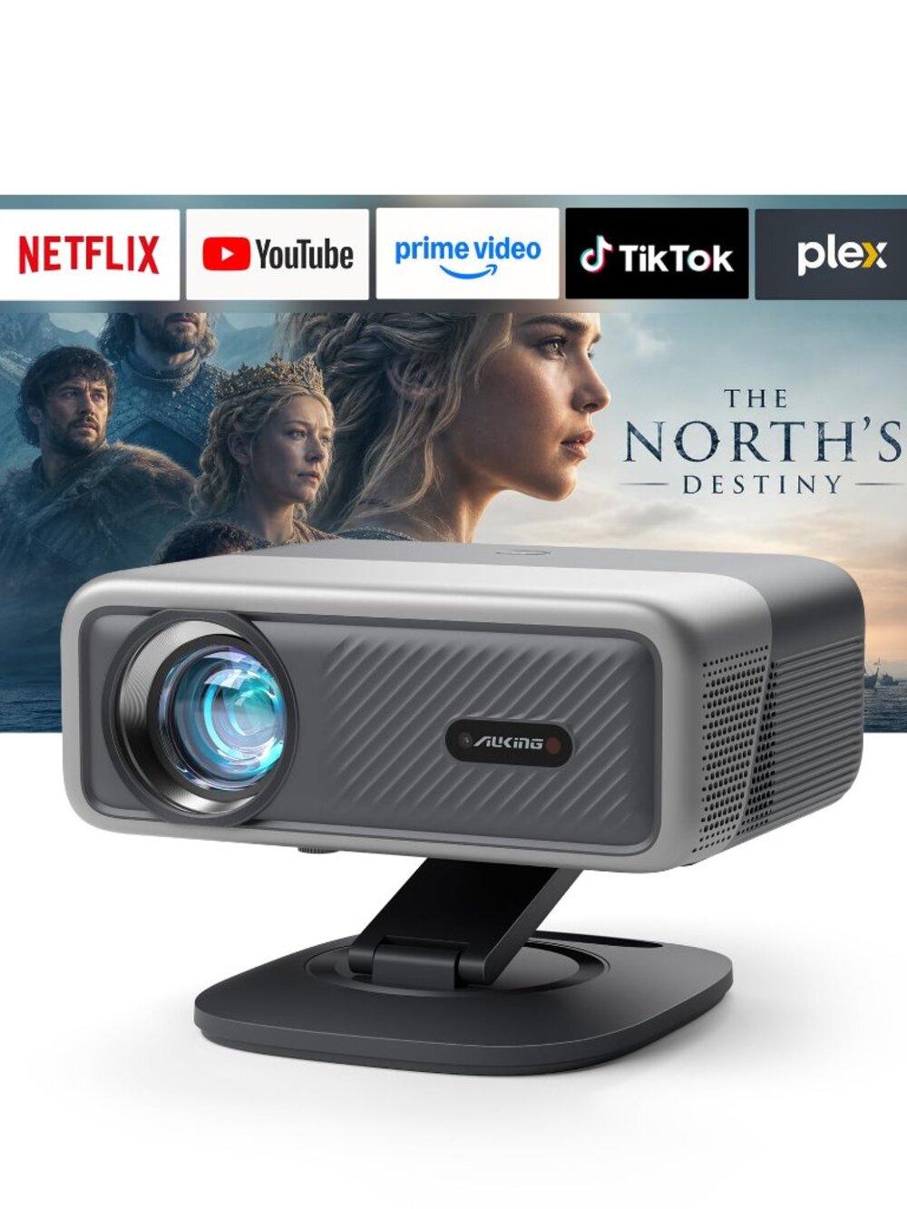 NEW 4600 ANSI & 60W Dolby Audio 4K Projector with WiFi and Bluetooth TOF Auto